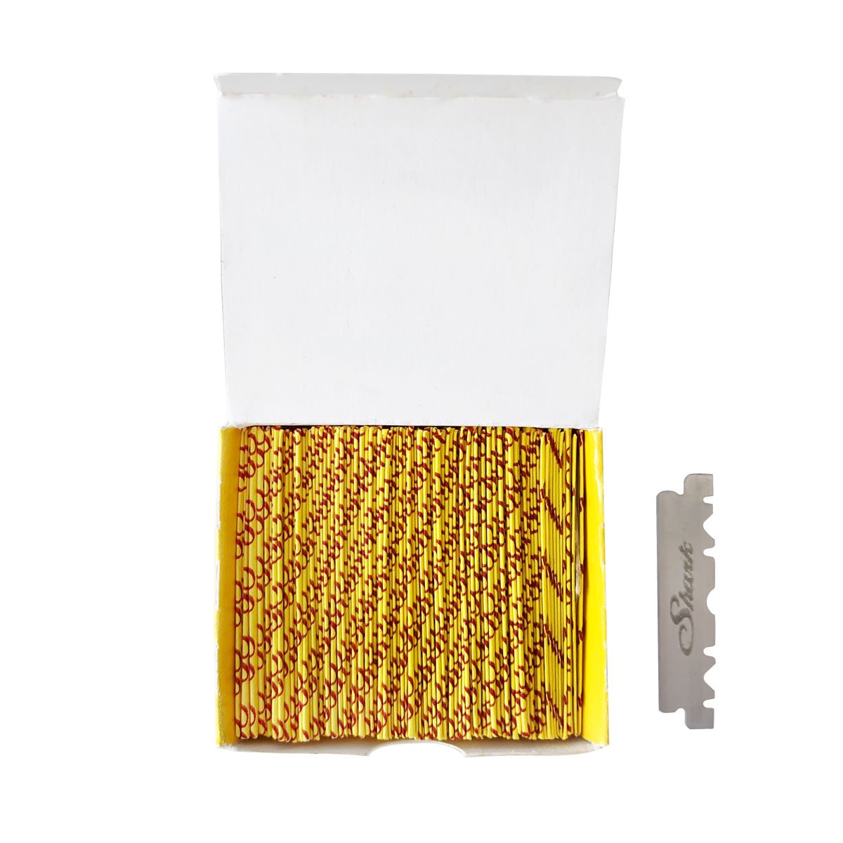 Demi-lame "Shark Super Stainless Half Blades" pour rasoir de barbier (100 lames)