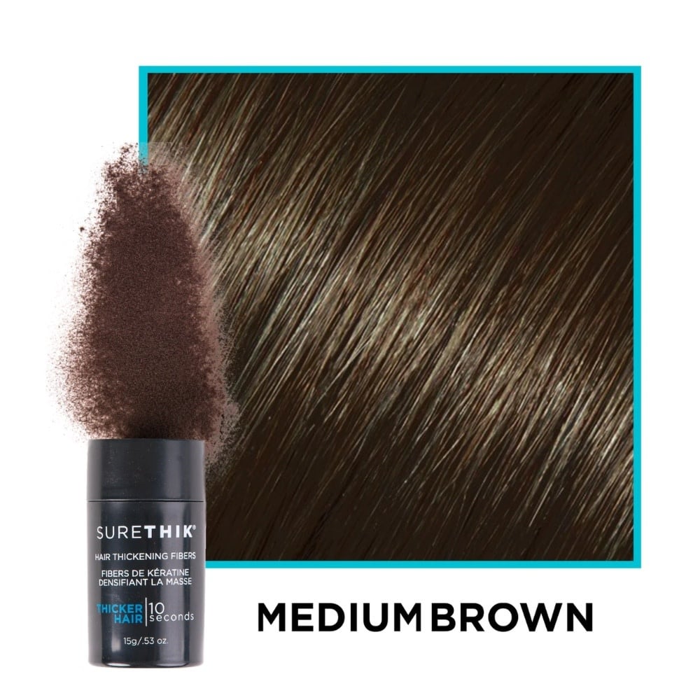 Fibres de kératine densifiant la masse "Hair Thickening Fibers" (15g/0.53oz) Brun moyen