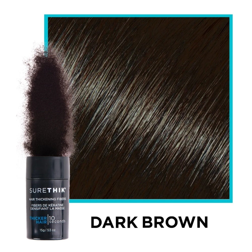 Fibres de kératine densifiant la masse "Hair Thickening Fibers" (15g/0.53oz) Brun foncé
