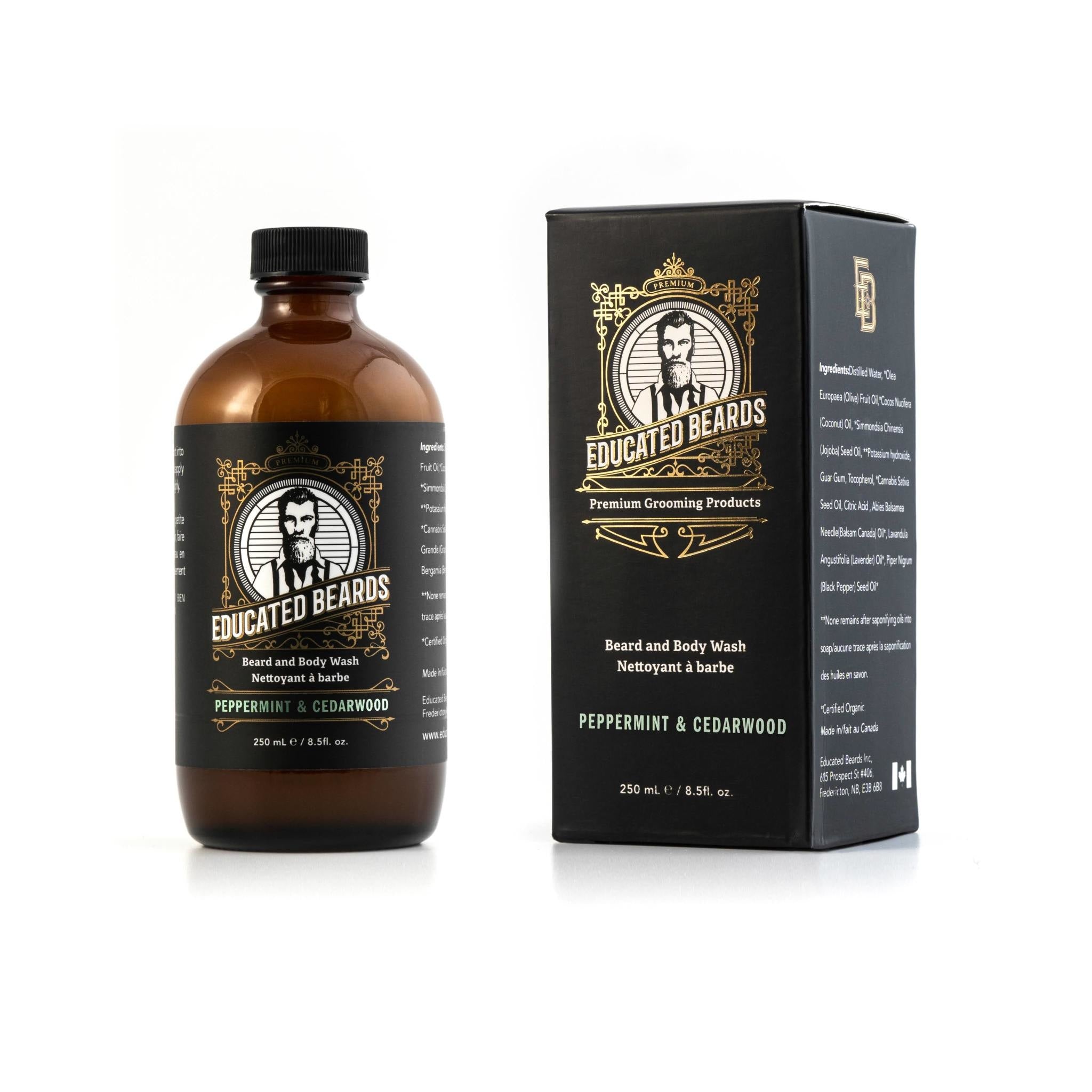 Peppermint and Cedarwood Beard and Body Wash (250ml/8.5oz)