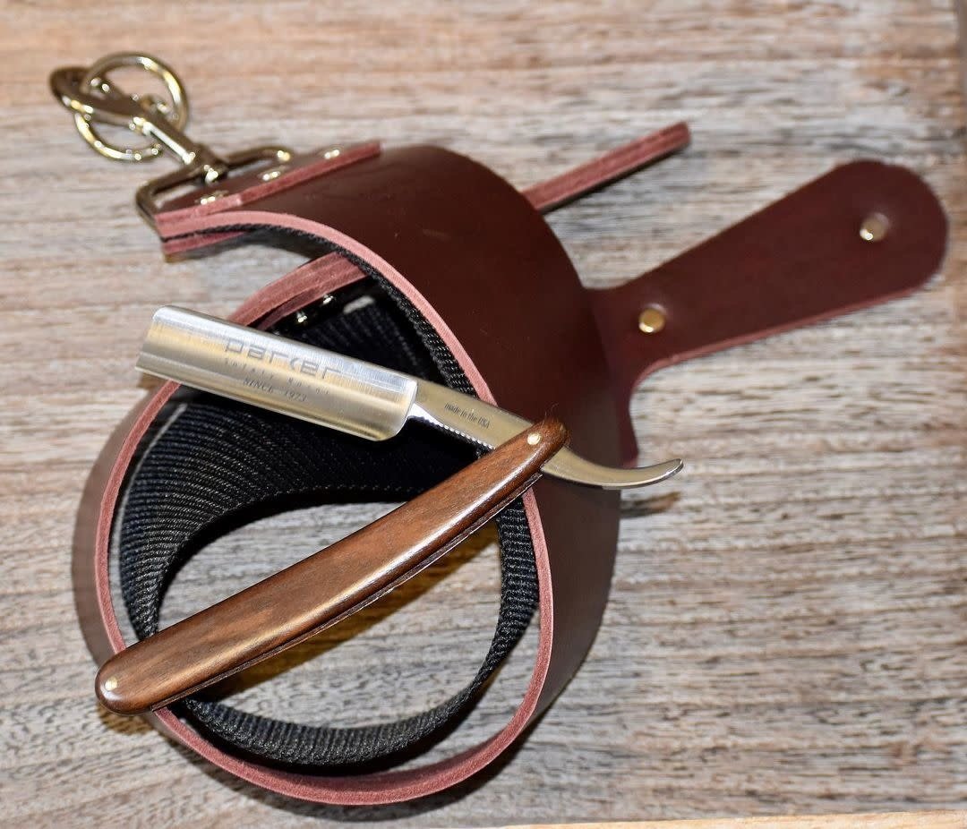 Courroie d'affûtage en cuir latigo - Pour rasoir droit (7.6cm/3" x 71.1cm/28") Brun