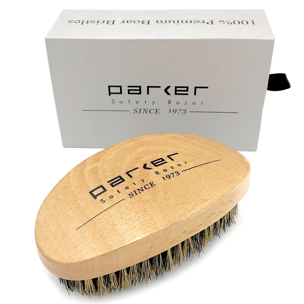 Brosse barbe et cheveux 100% sanglier (12.7cm/5" x 6.9cm/ 2.75")