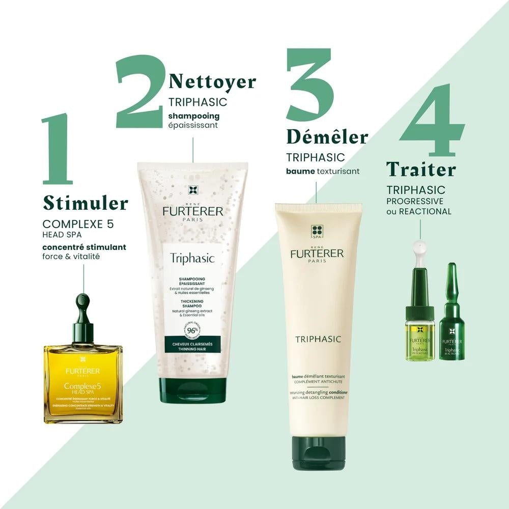 René Furterer - Shampoing épaississant "Triphasic" freine la perte de densité - Favorise la croissance des cheveux
