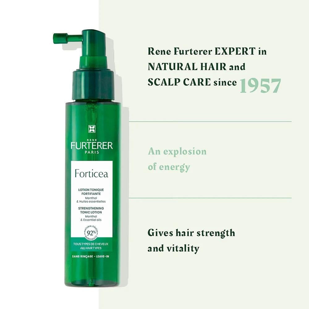 Lotion tonique fortifiante "Forticea" menthol et huiles essentielles - Pour tous types de cheveux (100ml/3.3oz)
