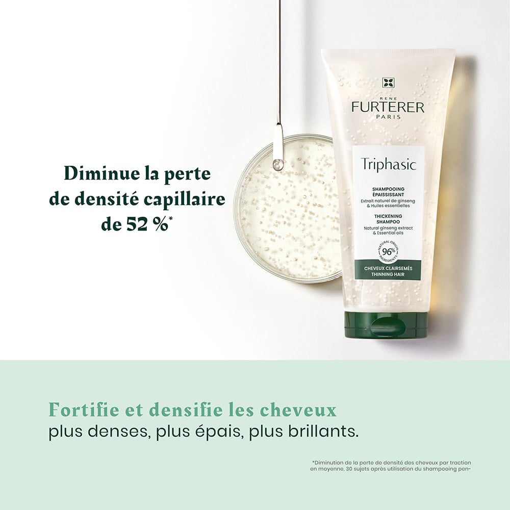 René Furterer - Shampoing épaississant "Triphasic" freine la perte de densité - Favorise la croissance des cheveux