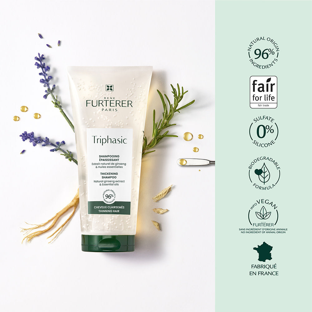René Furterer - Shampoing épaississant "Triphasic" freine la perte de densité - Favorise la croissance des cheveux
