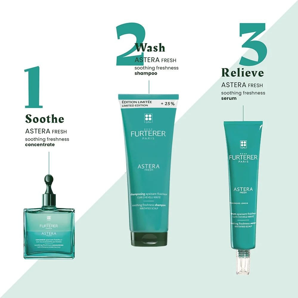 Astera Head Spa Soothing Concentrate Freshness & Purity - Professional scalp care pre-shampoo (50ml/1.69oz)