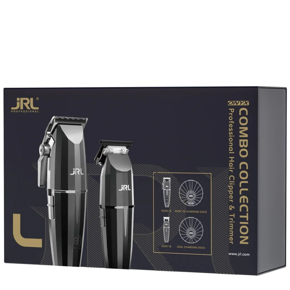Copy of JRL Professional - Duo ONYX GHOST Tondeuse sans fil avec pile lithium-ion "FF 2020C-B-W" et tondeuse de finition "FF 2020T-B-W" - Blanc