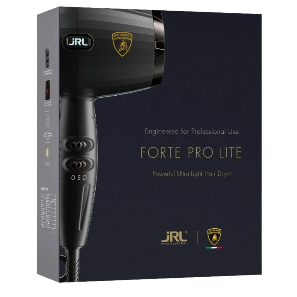 X Lamborghini - Forte PRO Lite Powerful Ultra-Light Hair Dryer - 1850 Watts - Black