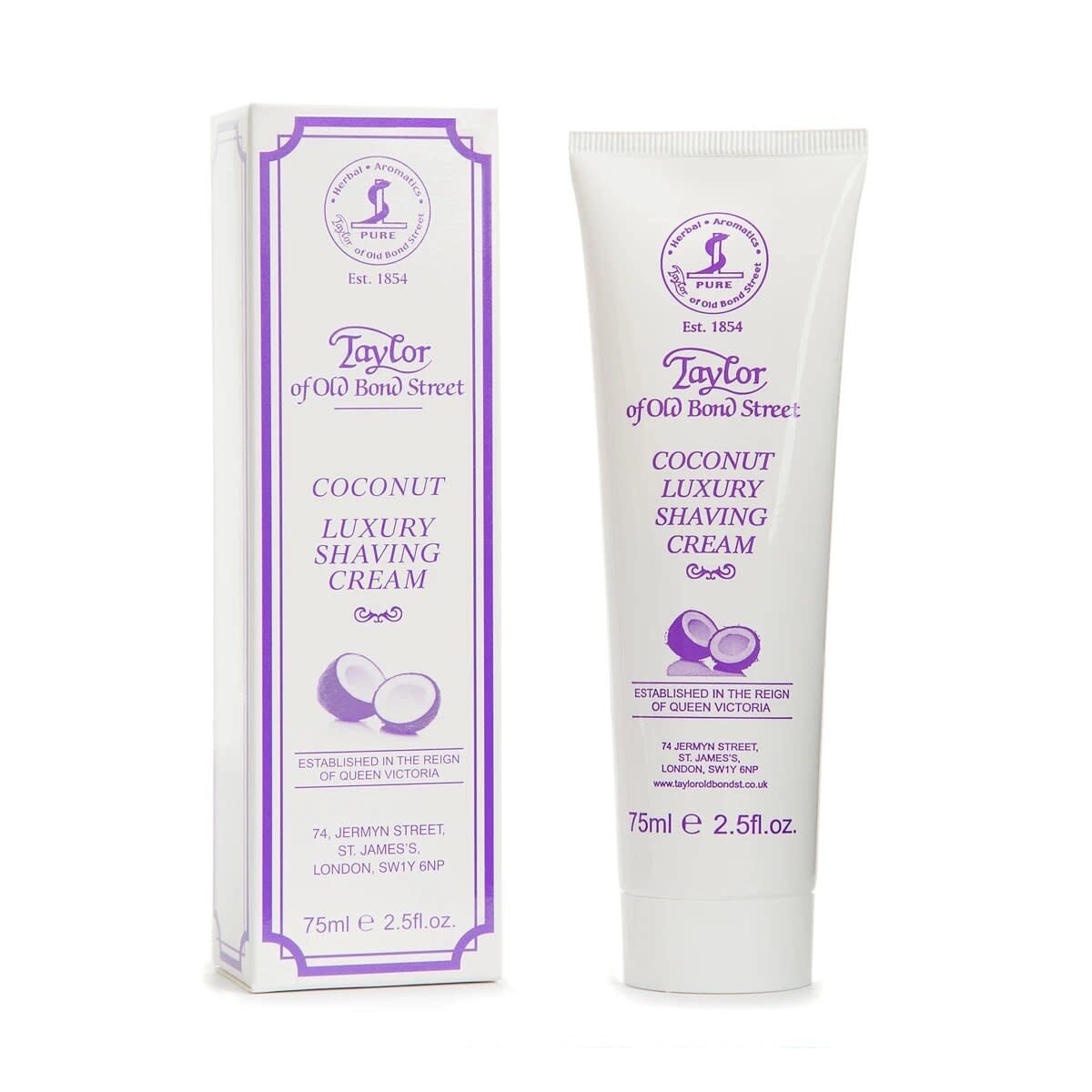 Crème à raser en tube - Noix de coco (75ml/2.5oz)