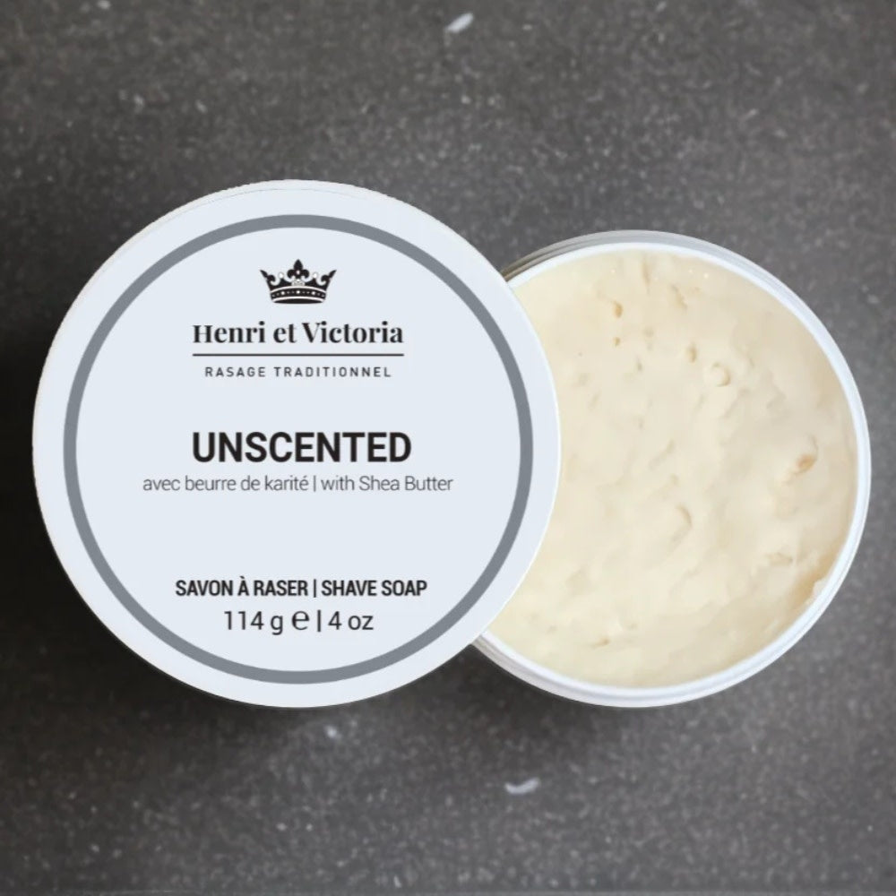 Unscented Shaving Soap with Shea Butter (114g/4.0oz)