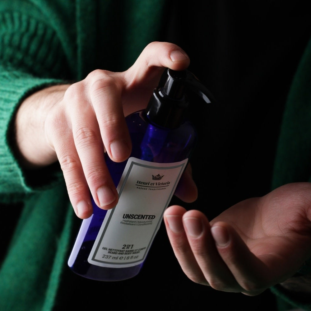Unscented 2 in 1 Beard and Body Wash (230ml/7.8oz)