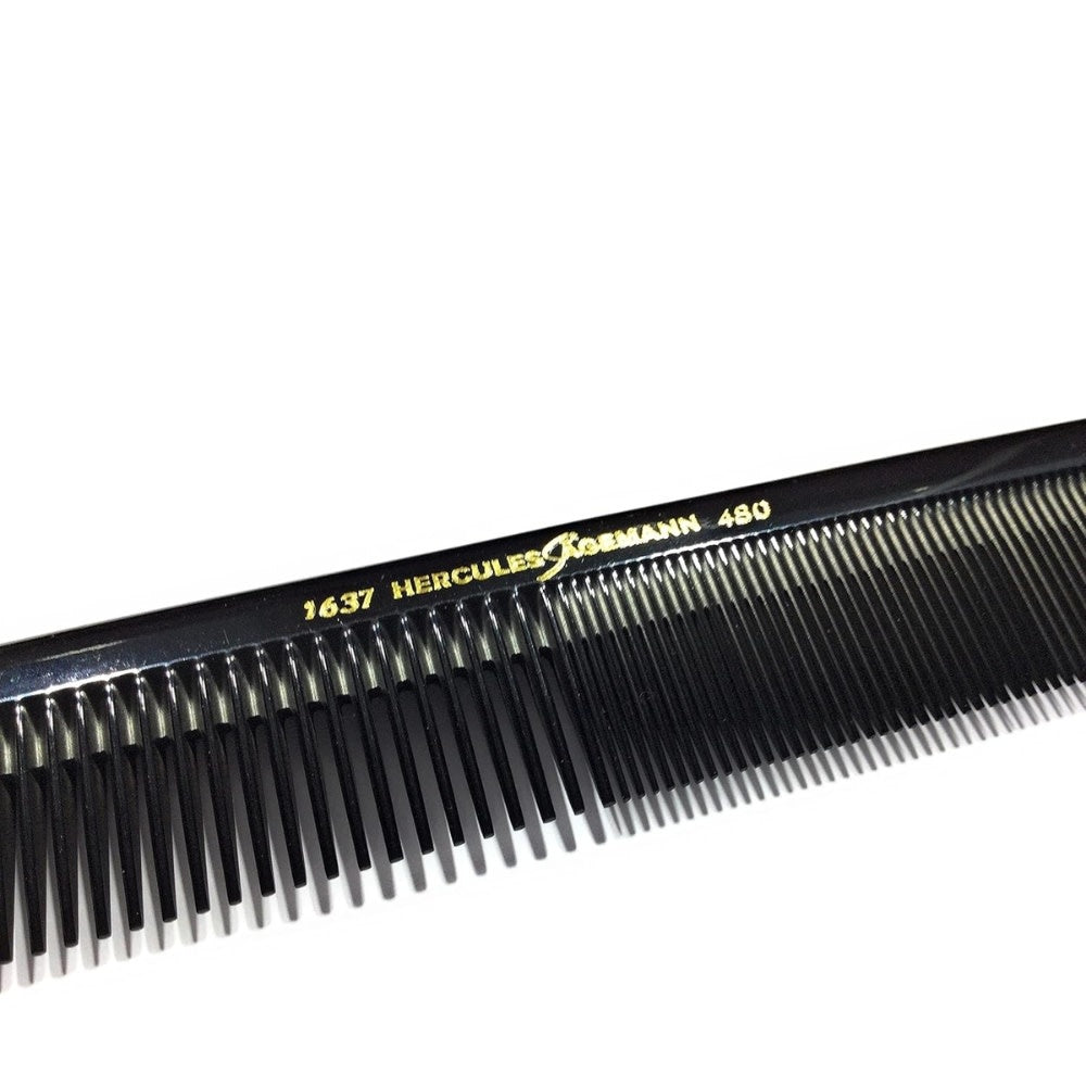 1637‑480 Professional Ebonite Cutting Comb (216mm/8.5") - Black