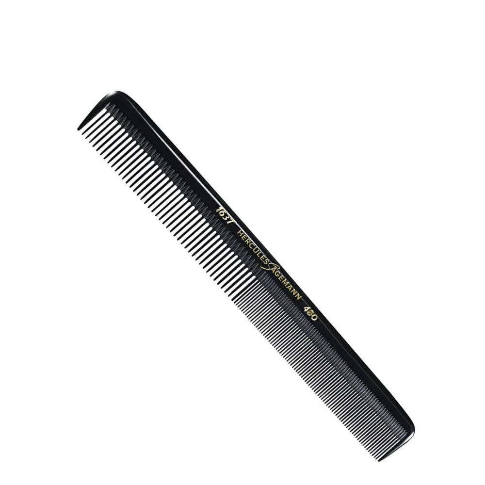 1637‑480 Professional Ebonite Cutting Comb (216mm/8.5") - Black