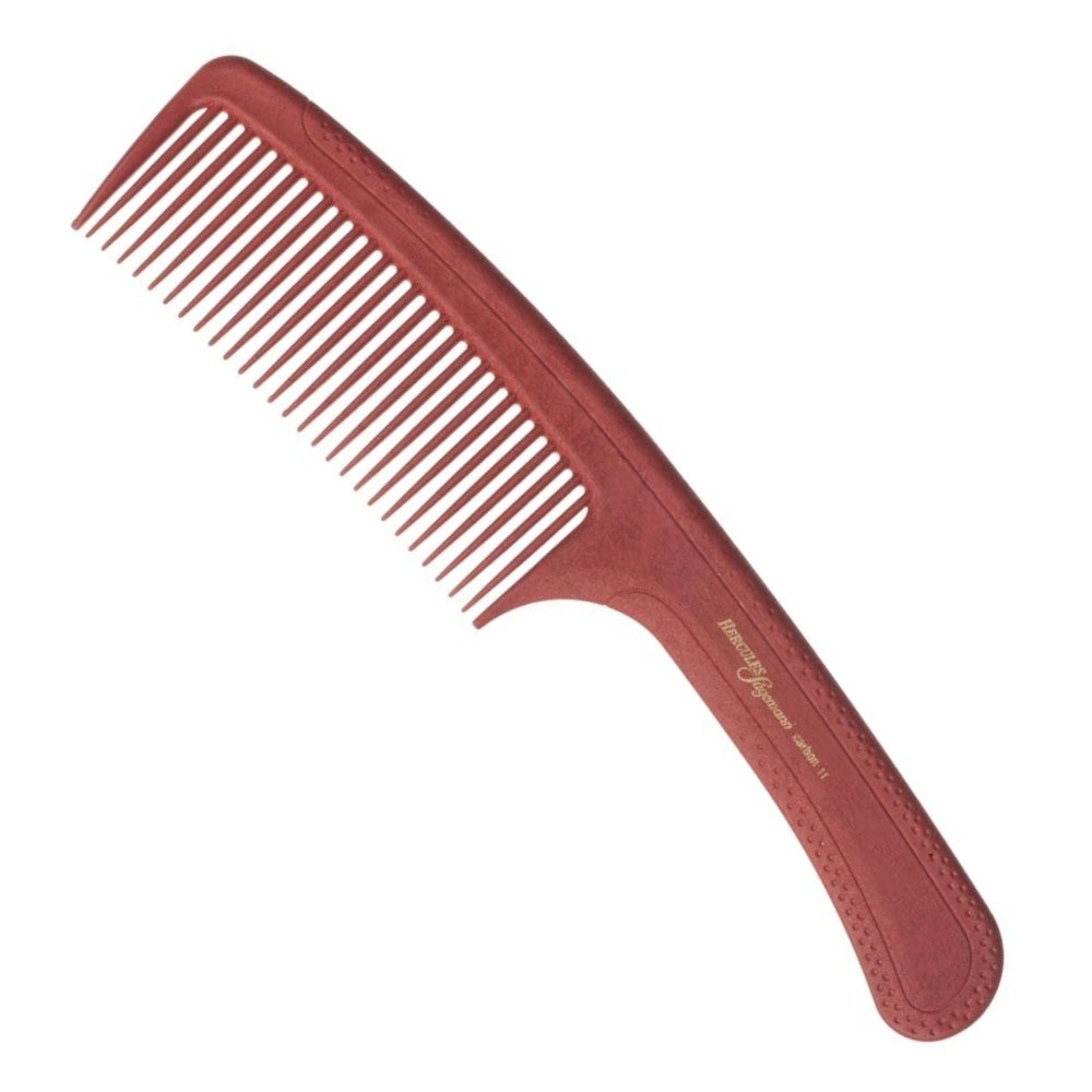 Carbon 11 Antistatic Wide-Tooth Handle Comb (225mm/8.85") - Red
