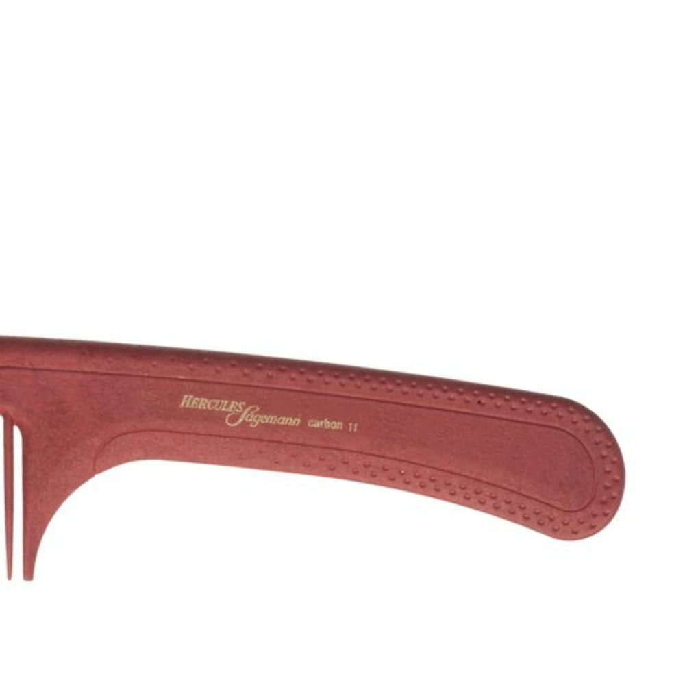 Carbon 11 Antistatic Wide-Tooth Handle Comb (225mm/8.85") - Red