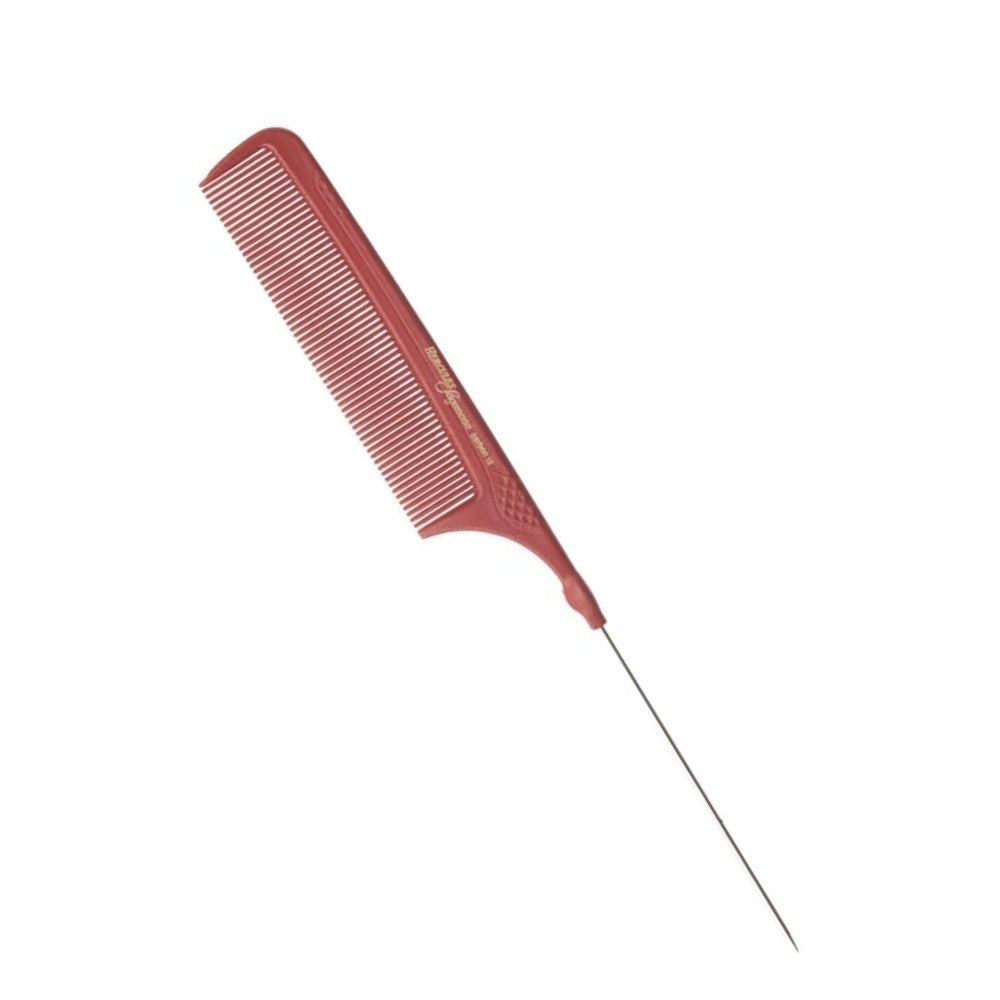 Carbon 18 Antistatique Metal Tail Comb (223mm/8.75") - Red