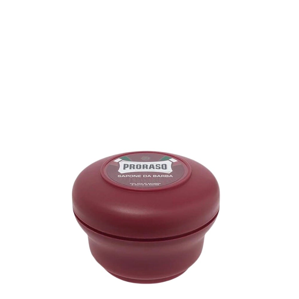 Savon à raser en Bol à l'huile de bois de santal et au beurre de karité - Pour barbes fortes (150ml/5.2oz)