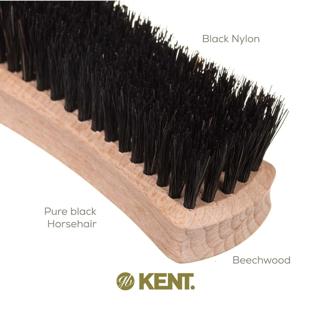 Copy of KENT. - Brosse à cheveux militaire ovale - Fabriqué en bois d'ébène et poils de sangliers noires - MN11