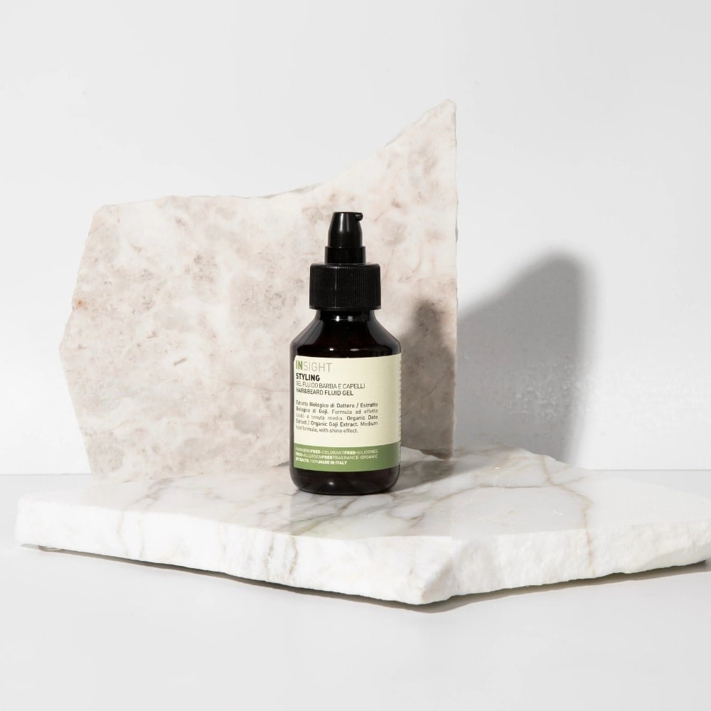 Gel fluide barbe et cheveux "Hair & Beard Fluid Gel" - Fluide modelant cheveux, moustache et barbe à tenue moyenne (100ml/3.4oz)