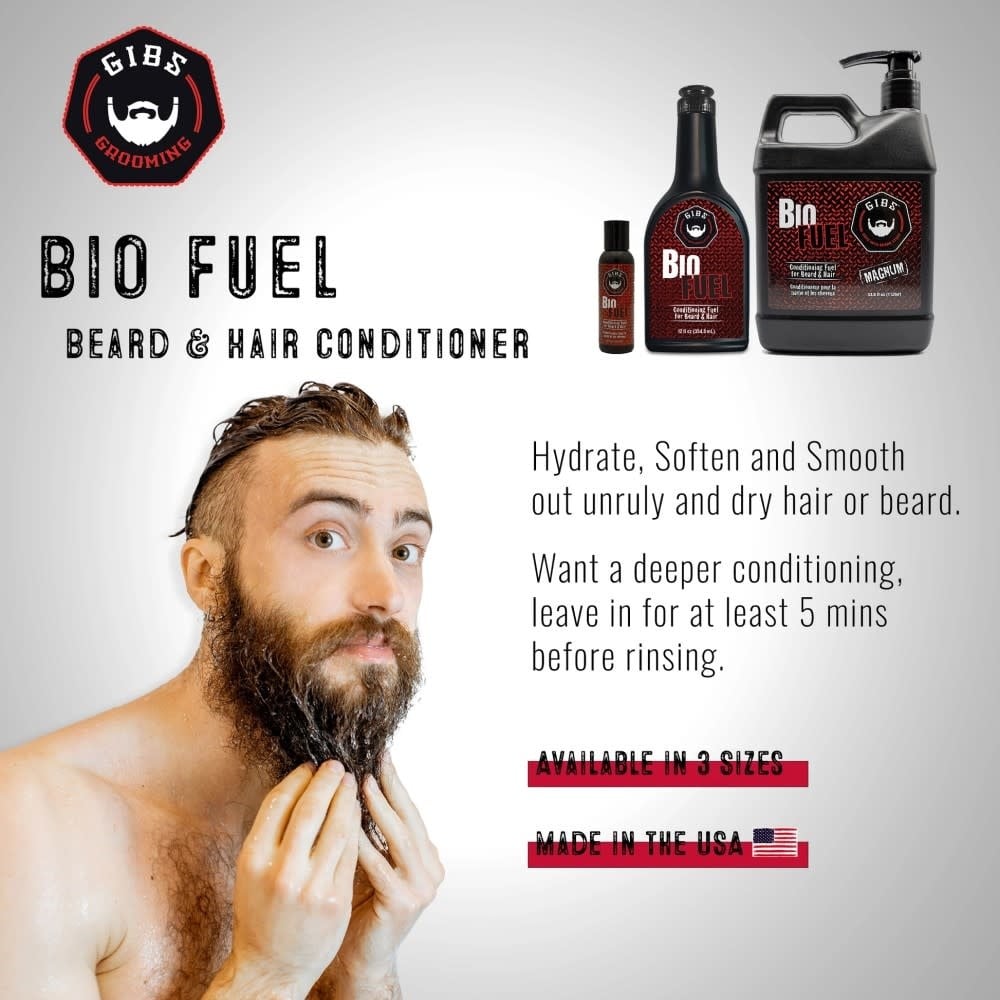 Gibs - Revitalisant pour la barbe et les cheveux "BioFuel"