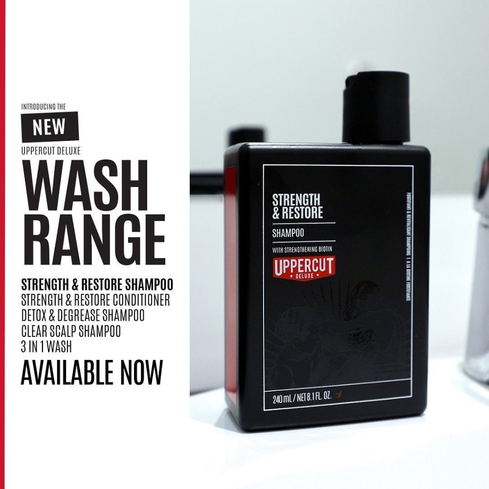 Shampoing fortifiant et réparateur "Strength & Restore Shampoo" - À la biotine fortifiante (240ml/8.1oz)