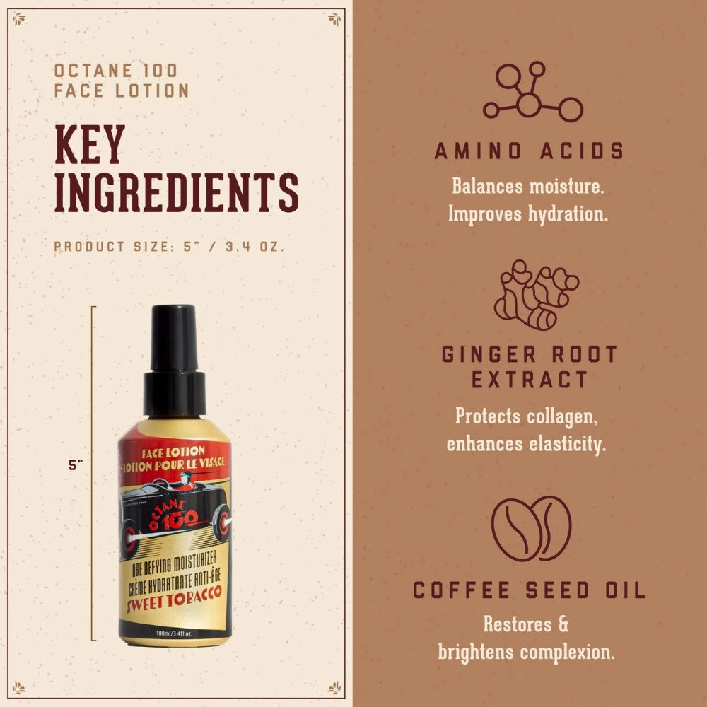 18.21 Man Made - Crème hydratante anti-age pour le visage "Sweet Tobacco Octane 100"