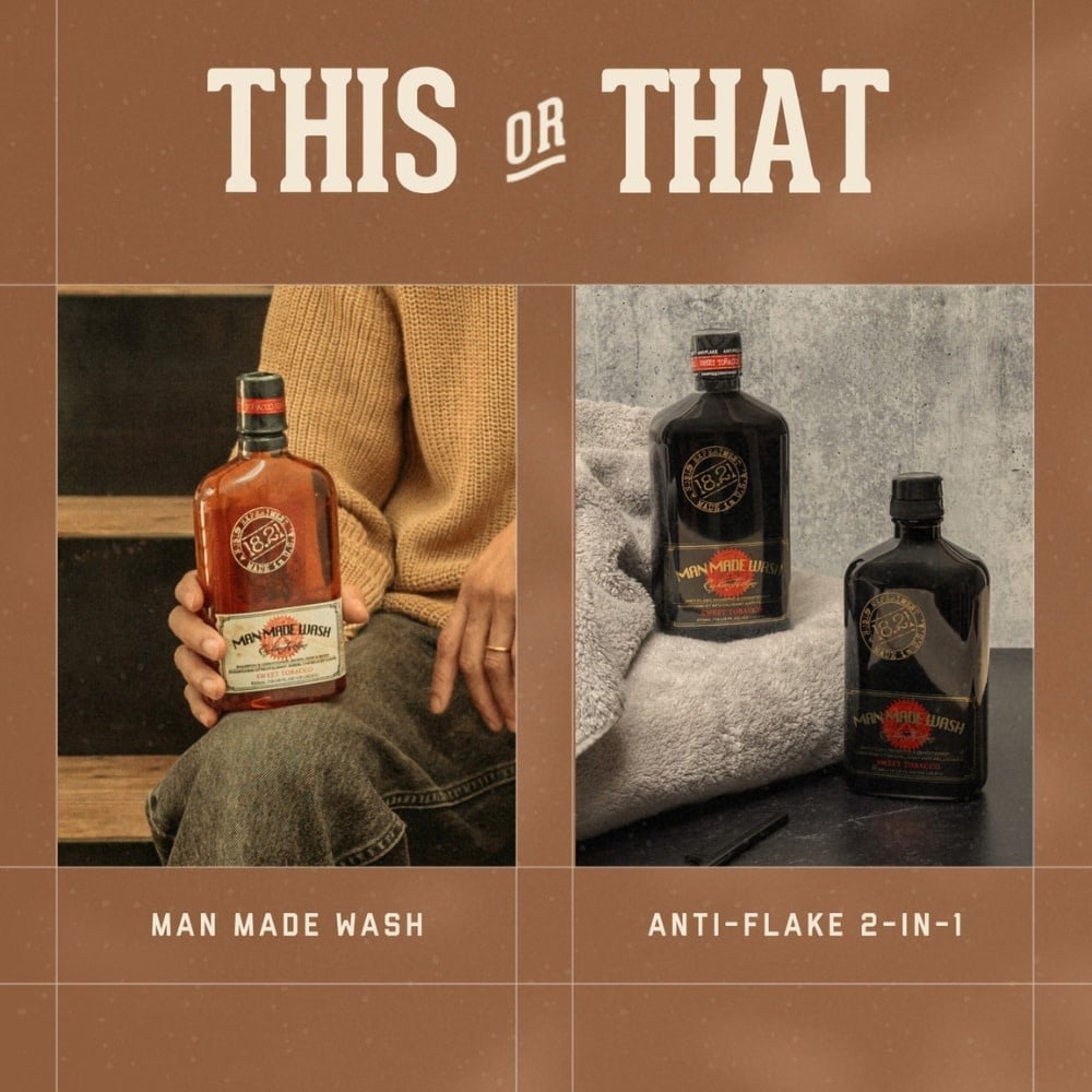 18.21 Man Made - Shampoing et revitalisant antipelliculaire "Sweet Tobacco"