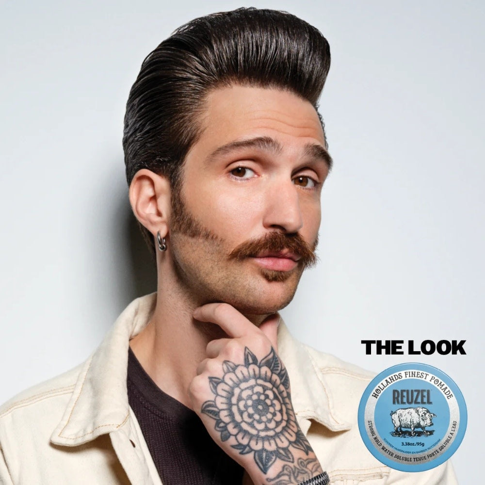 Pommade "Blue Pomade" - Tenue forte, brillance élevée
