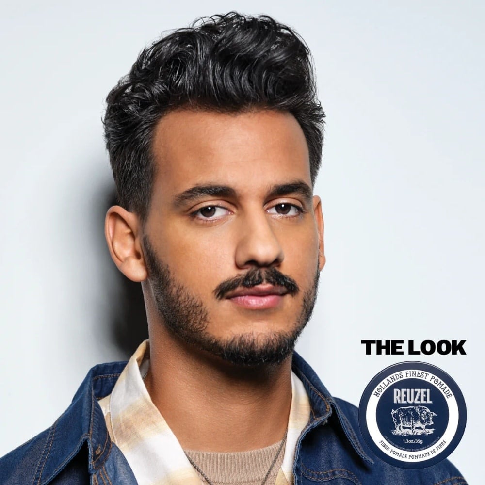 Pommade de fibre "Fiber Pomade" - Tenue ferme et flexible, fini naturelle (Navy)