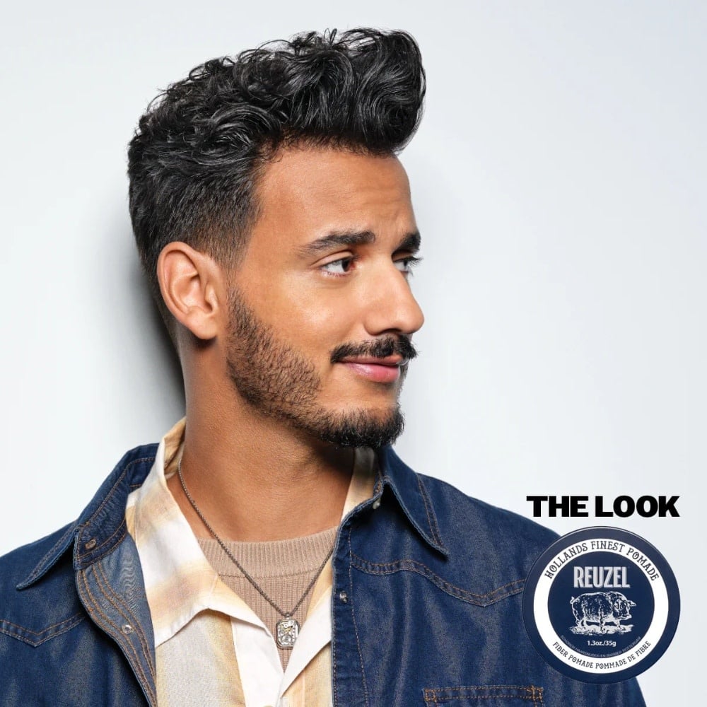 Pommade de fibre "Fiber Pomade" - Tenue ferme et flexible, fini naturelle (Navy)