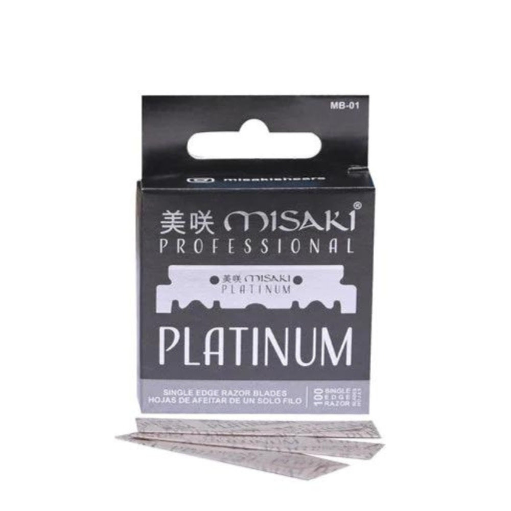 Demi-Lames "Platinum Single Edge" pour rasoir de barbier (100 Lames)
