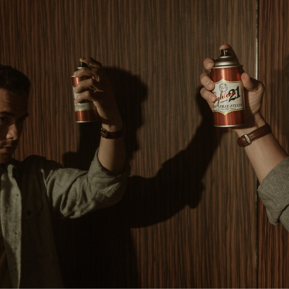 18.21 Man Made - Vaporisateur de fixation "Sweet Tobacco Premium Hair Spray" - Tenue flexible, brilliance légère