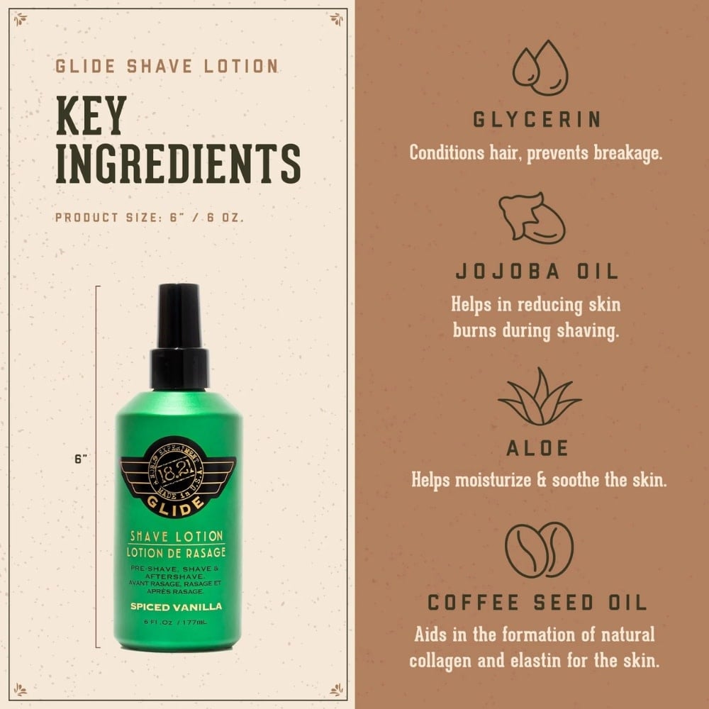 18.21 Man Made - Lotion de rasage formule hydratante avec Aloe Vera et Jojoba Biologique "Spiced Vanilla" - Claire, Doux et précis