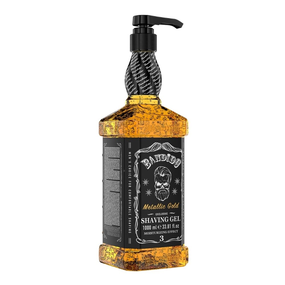 Gel de rasage hydratant "Metallic Gold Shaving Gel" - Pour tous types de peaux (1000ml/33.8oz)