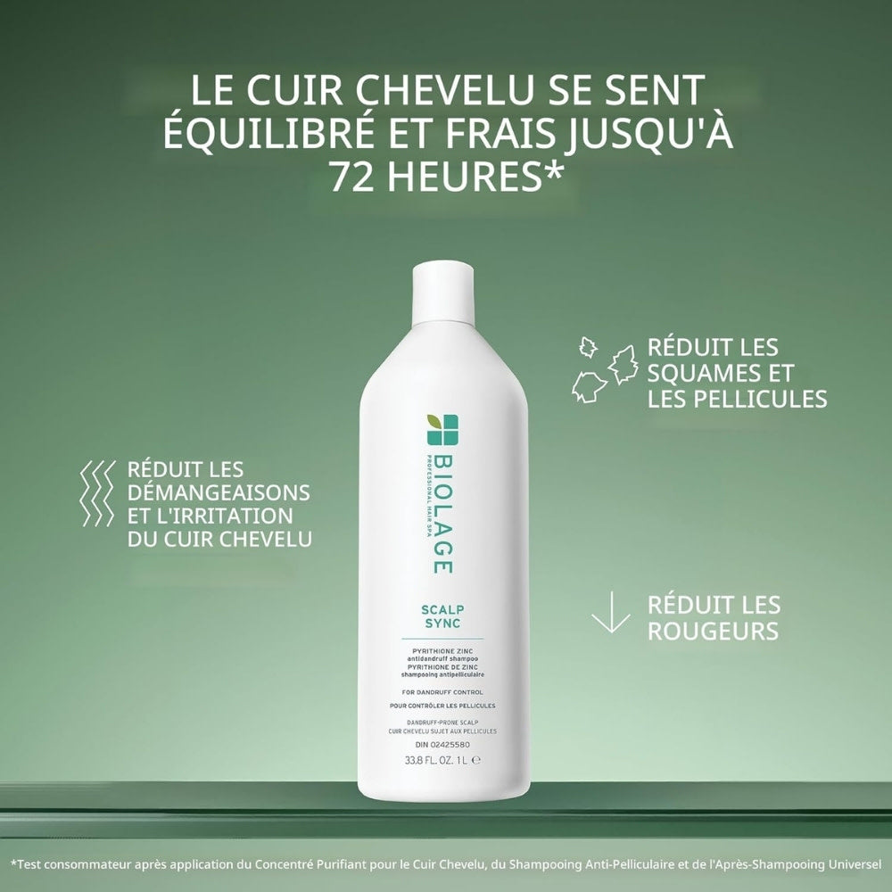 Shampoing antipelliculaire "Scalp Sync" pyrithione de zinc (400ml/13.5oz)