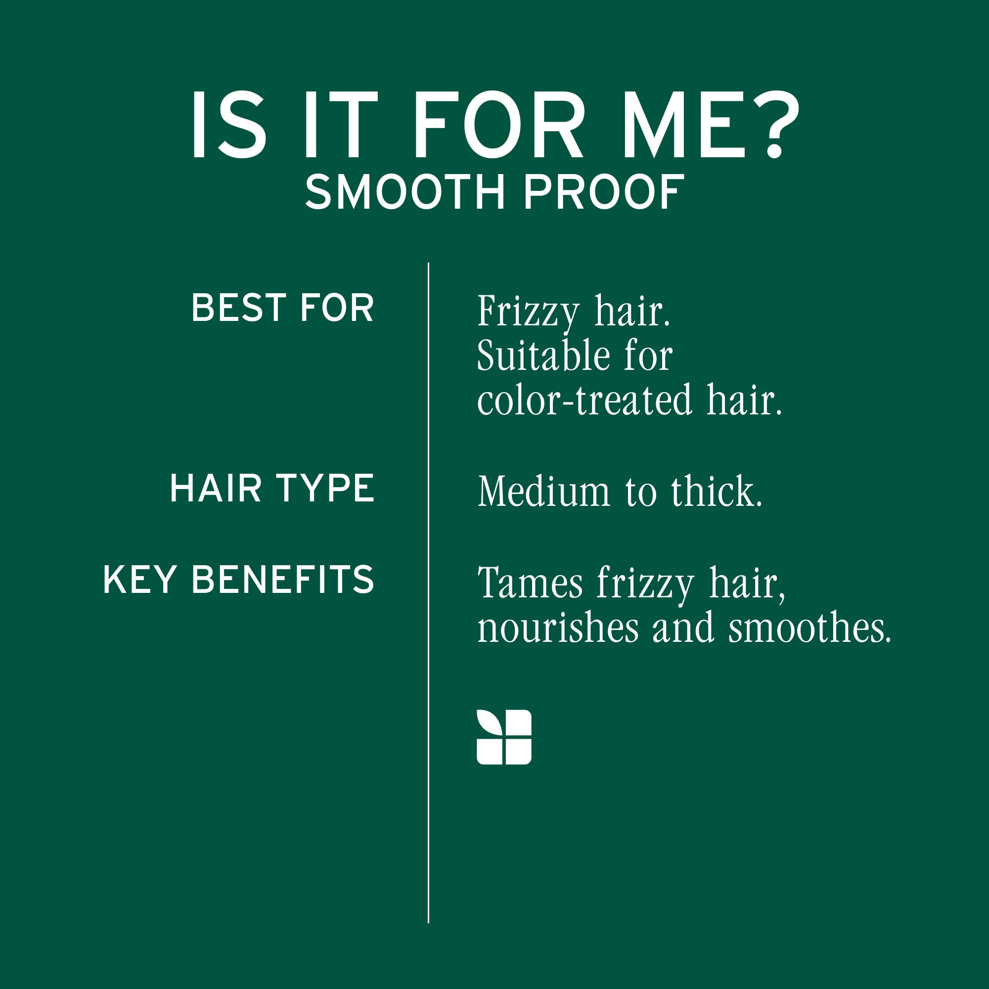 Crème sans rinçage anti-frisottis "Smooth Proof" (200ml/6.8oz)