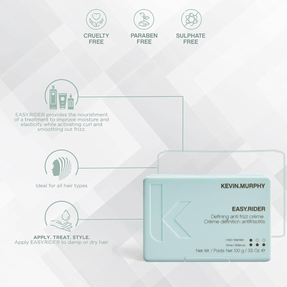 Crème définition anti-frisottis EASY.RIDER - Pour cheveux bouclés (110g/3.7oz)
