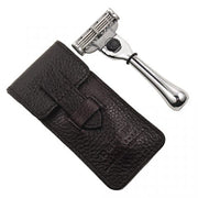 TRAVM3 Gillette Mach 3 Compatible travel razor with leather case