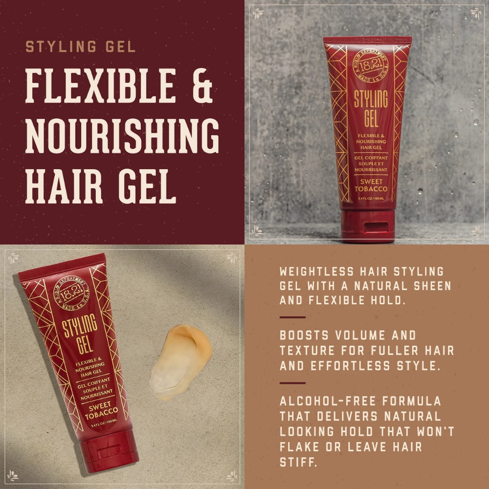 18.21 Man Made - Gel coiffant "Styling Gel Sweet Tobacco" - Souple et nourrissant (100ml/3.4oz)