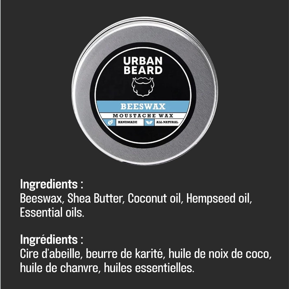 Cire a moustache - Cire d'abeilles 100% biologique (30ml/1.0oz)