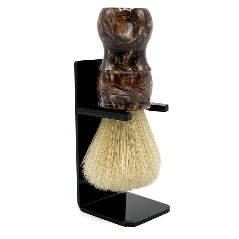 Shaving Brush with 100% Deluxe Boar Bristles and Iridescent Tortoise Handle - Medium (24 mm / 0.94") - THBO