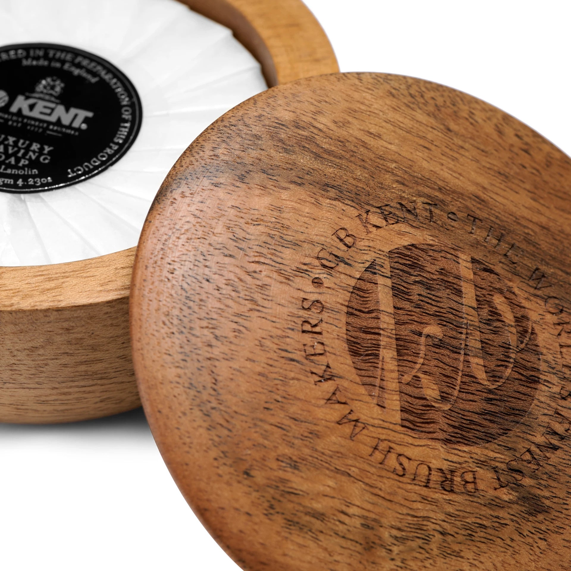 KENT. - Savon de rasage dans un bol en bois  (120g/4,23oz) - SB6