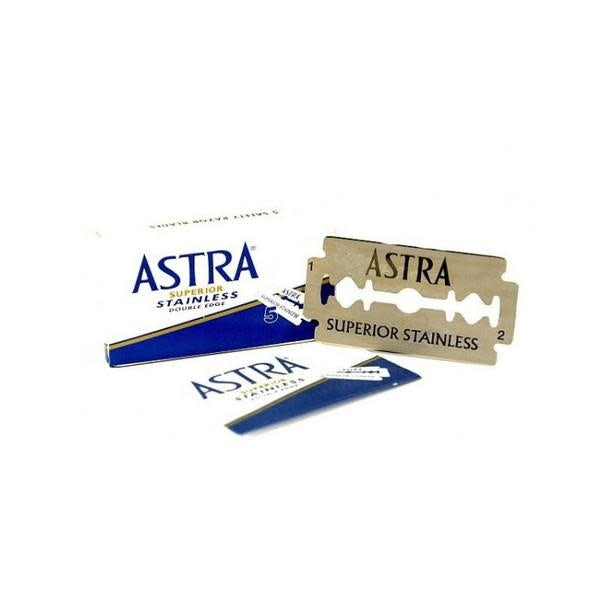 Astra - Lames de rasoir "Superior Stainless Double Edge" (paquet de 5)
