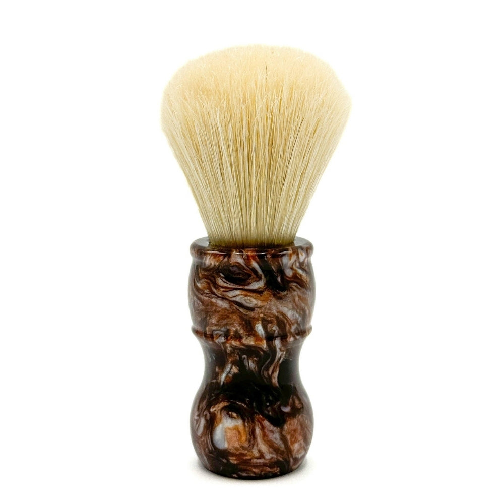 Shaving Brush with 100% Deluxe Boar Bristles and Iridescent Tortoise Handle - Medium (24 mm / 0.94") - THBO