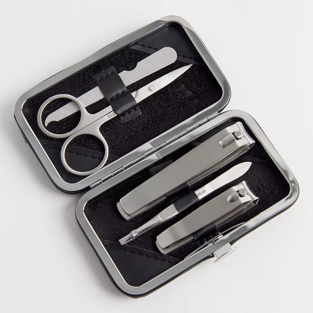 Ensemble de 5 outils de manucure idéal pour le voyage en acier inoxydable