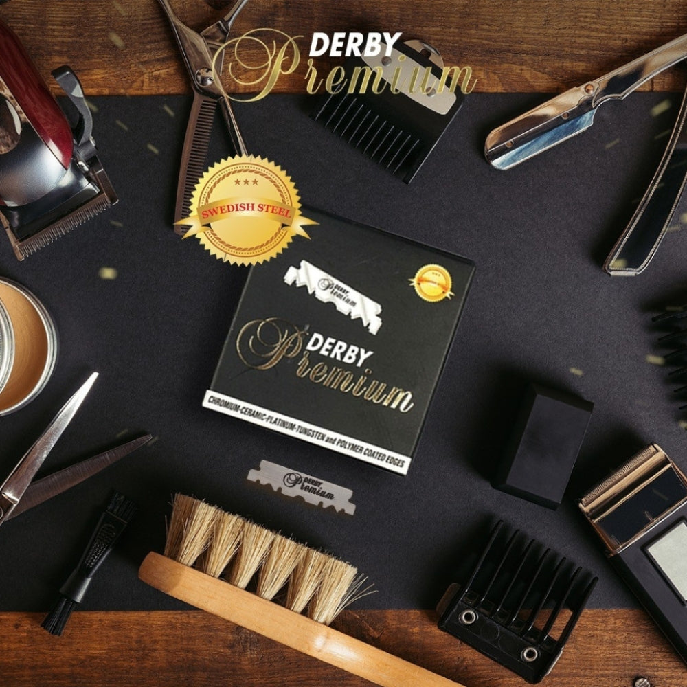 Derby Premium Single Edge Blades for Barber Razors (100 Blades)