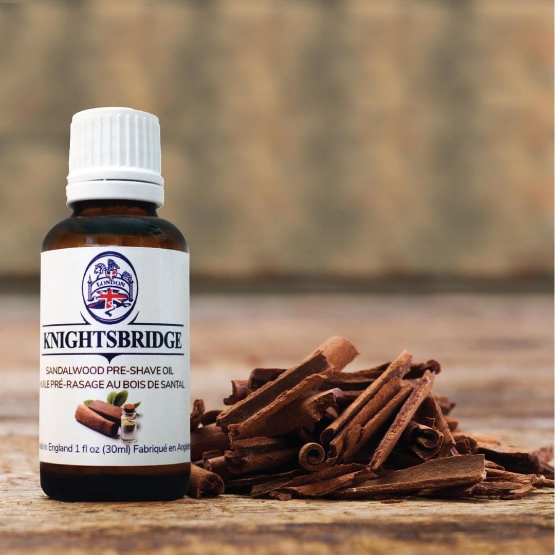 Huile de pré-rasage - Bois de santal (30g/1.0oz)