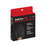 Latex Reusable Gloves - Black - Small (Box of 4)