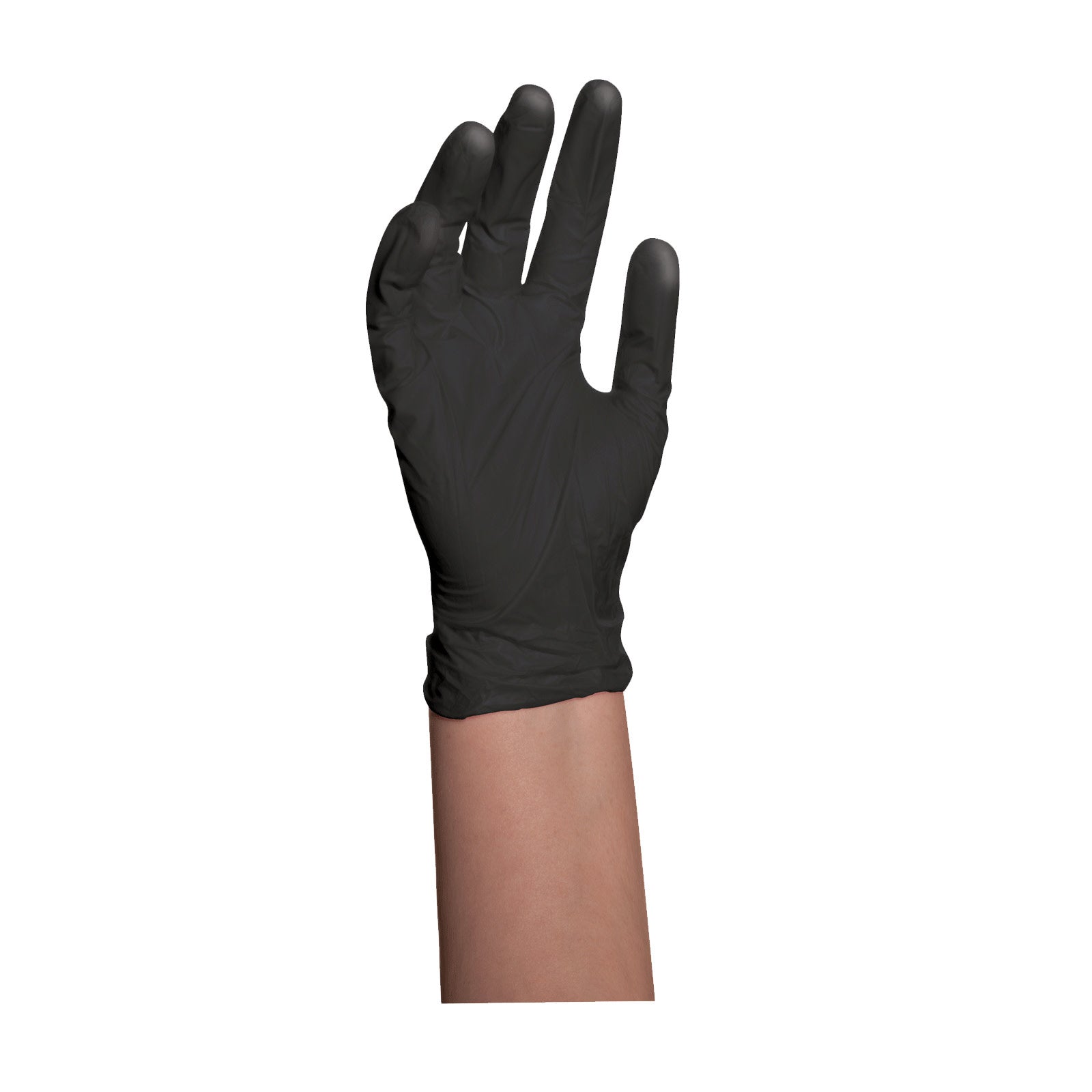 Gants de nitrile jetables - Noir - Medium (Boite de 100)